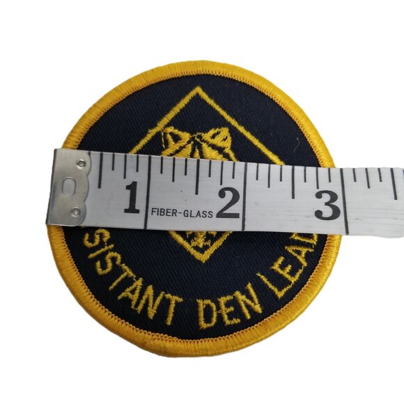 Cub Scouts Assistant Den Leader Patch Navy Blue Yellow Wolf BSA Scouting - Picture 3 of 3